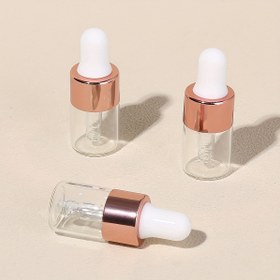 Resim 3 adet 2ml Şeffaf Mini Cam Damla Şişeleri Küçük Cam Göz Damlatıcısı ile Temel Yağlar Örnek Seyahat için 