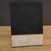 Resim Siyah Çizgili Deri Defter 