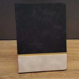 Resim Siyah Çizgili Deri Defter 