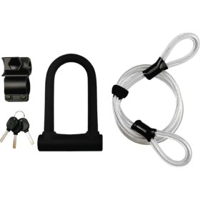 Resim Humble Yol Bisikleti Katlanır Bisiklet Için 1.2m Kablolu Ağır Hizmet Güvenliği U Kilidi (Yurt Dışından) 