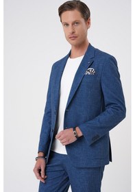 Resim Efor Comfort Fit Mono Yaka Çift Yırtmaç Torba Cep Casual Gece Mavisi Ceket C 701 Gece Mavisi 