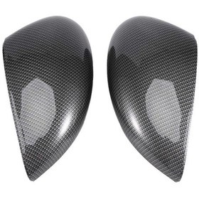 Resim Fiesta Mk7 2008-2011 İçin Karbon Fiber Yan Ayna Kapağı Kaplaması - Dikiz Aynası Kapakları 