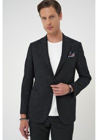 Resim Efor Comfort Fit Torba Cep Pötikare Gofre Kumaş Esnek Casual Lacivert Ceket C 669 Lacivert 