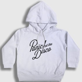 Resim Presmono Unisex Çocuk Beyaz Rare To Die Panic! at the Disco Kapüşonlu Sweatshirt 
