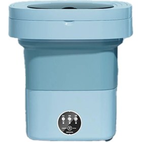 Resim Katlanır Çamaşır Makinesi Taşınabilir Küçük Çamaşır Makinesi Mini Iç Çamaşırı Temizleme Makinesi 8l Mavi (Abd Fişi) (Yurt Dışından) 