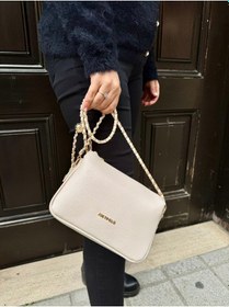 Resim Just Polo Kadın Zincir Askılı Günlük Ve Özel Kullanıma Uygun Şık Tasarımlı Omuz & Çapraz Çanta Shoulder Bag Taş 