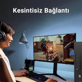 Resim 650 Mbps 2.4GHz/5GHz Dual Band Alıcı Verici USB WiFi Adaptör 