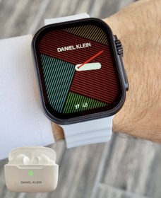 Resim Daniel Klein Android/ios Uyumlu Arama Özellikli Gri Renk Kordonlu Akıllı Kol Saati Ve Bluetooth Kulaklık 