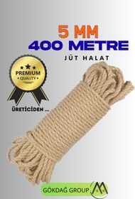 Resim GÖKDAĞ GROUP 5 MM 400 Metre Jüt Halat Dekoratif Hasır İp 