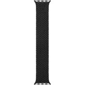 Resim Apple Watch Ultra 49mm Uyumlu Kordon Hasır Örgü Esnek KRD-32 Medium Strap Kayış Gri 