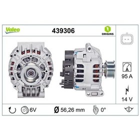 Resim VALEO 439306 Alternator 12 V 90A Renault Laguna 1.6 .01-07 Megane 1.4 16V 98-02 (WM755483) 