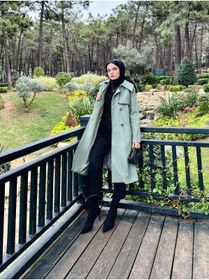 Resim bezenstore YAKASI İP DETAYLI DÖRT DÜĞMELİ KABAN MİNT 