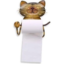 Resim Three Beans Tuvalet Kağıdı Tutucu Kedi Şekilli Kağıt Havlu Tutucu Vintage Dökme Demir Tuvalet Rulo Tutucu Wc Kağıt Standı Banyo Aksesuarları | Kağıt Tutucular (Sarı) (Yurt Dışından) 