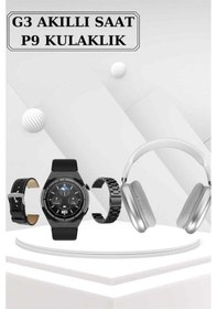 Resim Yeni Nesil Sesli Görüşme Akıllı Saat Ve Powerbank Çoklu Şarj Girişli Bluetooth Kulaklık Nabız Ölçer 