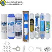 Resim Pemax Water Solutions Purefer Açık Kasa Çift Karbonlu Sertifikalı 8'li Vontron Helixfil Yüksek TDS Mebran 