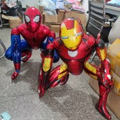 Resim Marvel Resmi Örümcek Adam & Demir Adam 3D Alüminyum Folyo Balonlar - Canlı Kırmızı & Mavi, Doğum Günü Partileri, Cadılar Bayramı, Noel & Temalı Etkinlikler için Mükemmel, Dekoratif Hediye | Festif Dekor | Kalite El Sanatları, Süper Kahraman Parti Süslemeleri 