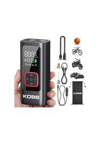 Resim Kobb Kb426 12v / Şarjlı Li-ion 150 Psı Dijital Göstergeli Akıllı Lastik Şişirme Pompası+ Powerbank + Sos + Led Lamba 