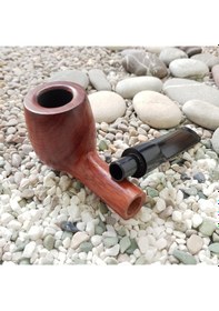 Resim Falconetti 9 MM Mat Maun Düz Sap Ahşap Pipo Py60 