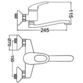 Resim Gms Rise Mix Aplik Eviye Mutfak Bataryası Rs230 