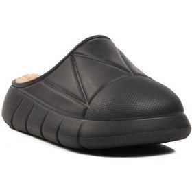 Resim Ayakmod 712 Siyah İçi Kürklü Kadın Ev Terlik 001 