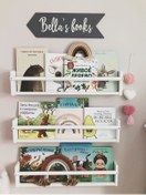 Resim EMTA 60 Cm Beyaz Kitaplık Ahsap Raf Montessori 
