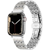 Resim Watch Ultra 49mm Uyumlu Krd-86 Metal Zore Kordon-gümüş 