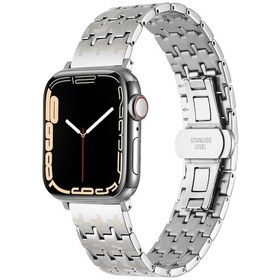 Resim Watch Ultra 49mm Uyumlu Krd-86 Metal Zore Kordon-gümüş 