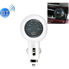 Resim Ls-3003 Kablosuz Bluetooth V4.0 Fm Verici Mp3 Çalar Radyo Adaptörü Araç Şarj Cihazı, Eller Serbest Arama, Müzik Çalar, Usb Şarj Beyaz 