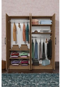 Resim Ae-1054 Arena Atlantik Çamgardırop 4 Kapaklı 2 Askılıklı, 6 Raflı 