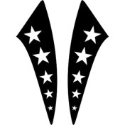 Resim Cg Siyah Yıldızlı Çamurluk Yan Sticker 
