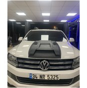 Resim VW Amarok Scoop Kaput Şişirme Scoop Koruma Mat Siyah 2010+ 