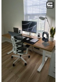 Resim Gri Ahşap Ve Siyah Metal Gaming Kulaklık Dikey Standı 