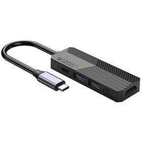 Resim Type-C Bağlantılı 2 USB Portlu 4K 30 Hz HDMI Siyah Docking Station 