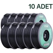 Resim eSun ABS + x10 Siyah 1.75mm 10lu Paket Filament 