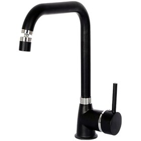 Resim Kustar Varna Siyah Oynar Başlıklı Aç-Kapa Mutfak Eviye Bataryası 