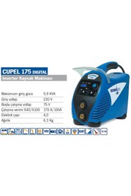 Resim Habib Makina TECNOMEC CUPEL 175D 170 Amper İnverter Kaynak Makinası G BOX 