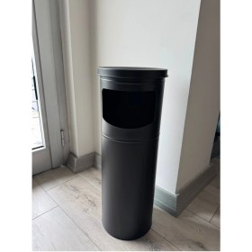 Resim Mat Siyah Ayaklı Büyük Çap 21CM Küllük, Şık ve Zarif Tasarım 