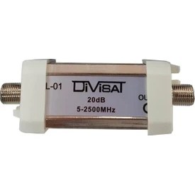 Resim Divisat 20 Db Line Amplifier Beyaz Renkli Yüksek Performanslı Sinyal Yükseltici 