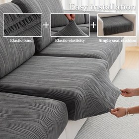 Resim 1 adet Modern Elastik Koltuk Kılıfı, Kaymaz Polar Polar Koltuk Koruyucu, L-Şekilli Koltuklar için, Dört Mevsim Uygun, Basit Çağdaş Stil, 1-4 Koltuklu Koltuklar için Uygun, Koltuk Koruma | Modern Elastik Tasarım | Çok Yönlü Kılıf, Koltuk Kılıfı, Uygun Koltuk Kılıfı 