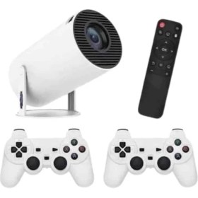 Resim Resveq 4K Wireless Çift Kollu Kumandalı Oyun Projeksiyonu Retro Video Oyunu 