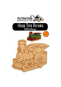 Resim Ahşap Boyama Araçlar 1 Adet 10x15cm Taşıtlar Boyama Figürü Etkinlik Çoçuk Gelişim Motor Beceri Kreş Anasınıfı Turuncu 