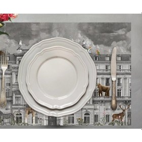 Resim Zoo Design Kumaş Amerikan Servis 4'lü Set 35x50cm Keten Kumaş Ulusl. Yıkama Ve Solmama Sertifikası Çok Renkli 