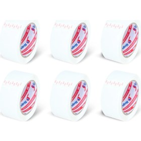 Resim TeknoKapsül 45 mm x 100 mt Beyaz Koli Bandı 6 Adet 