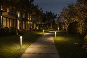 Resim Voltex Bollard Bahçe Aydınlatması | IP65 LED Alüminyum | TENKALED - Silver / 6500K 