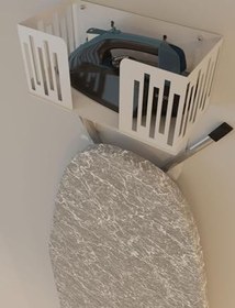 Resim Risingmaber Beyaz Duvara Monte Ütü ve Ütü Masası Tutucu, Organizer, Ütü ve Ütü Masası Askısı MT111B 