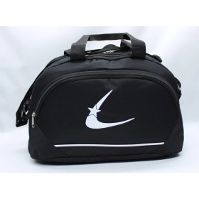 Resim Harmela Siyah Iki Bölmeli Uzun Askılı Unisex Kullanabilir Orta Boy Seyahat Fitnes ve Spor Çantası 