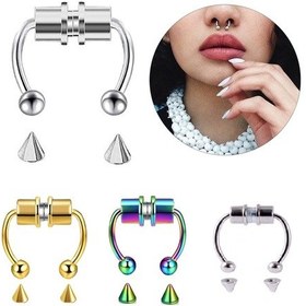 Resim 4 Adet Mıknatıslı Fake Septum Piercing 
