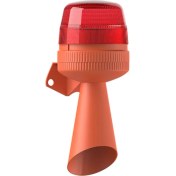 Resim Mesan LED Multifonksiyon Tek Ses Borulu Siren Ses Ayarlı MS 5843 Kırmızı 110-220VAC 