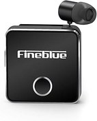 Resim Docooler Fineblue F1 Kablosuz Kulaklık BT 5.0 Kulaklık Klipsli Çekilebilir Kablo Müzik Kulaklığı Titreşimli Alarm Serbest Konuşma Mikrofonlu Çoklu Nokta Bağlantısı 