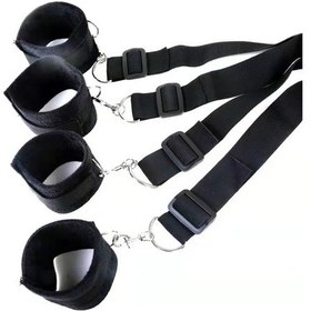 Resim Siyah El Ayak Ve Yatak Bağlama Seti 